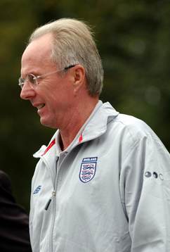 Sven-Göran Eriksson, förbundskapten  England,  på väg
