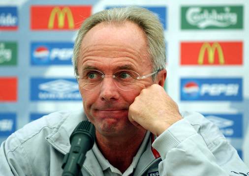 Sven-Göran Eriksson, förbundskapten  England,  på dagens