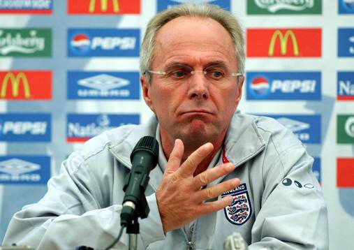 Sven-Göran Eriksson, förbundskapten  England,  på dagens