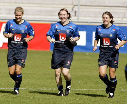 Fotboll, Dam, Sverige, Träning, Anna Sjöström, Frida