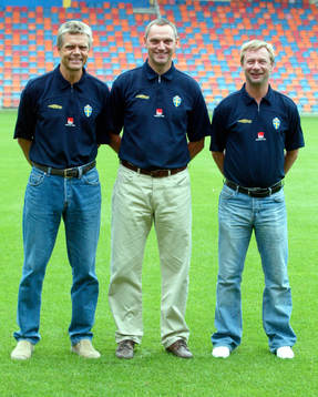 Hans Lindbom, Roland Larsson och Peter Gerhardsson,
