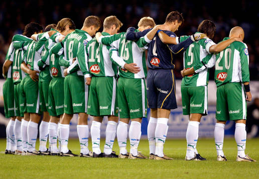 Hammarby; tyst minut för Anna Lindh