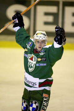 Ishockey, Allsvenskan,  Andreas Byström, Rögle, jubel