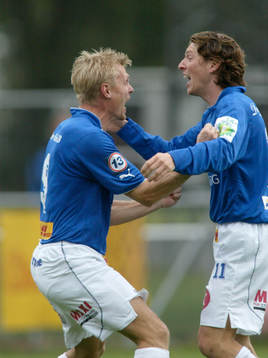 Mats Lilienberg och Eric Fischbein, Trelleborg, jubel