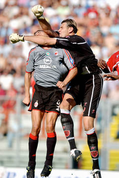 Inzaghi och Kalac, målvakt