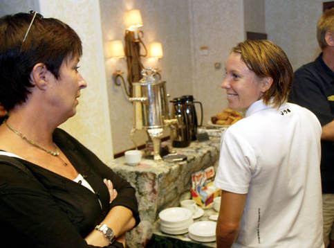 Mona Sahlin (integrationsminister) och Hanna Ljungberg