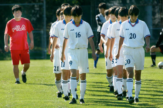 Fotboll, VM, dam, Nordkorea, träning