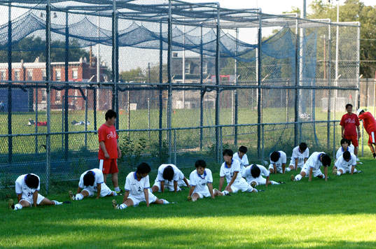 Fotboll, VM, dam,  Nordkorea, träning