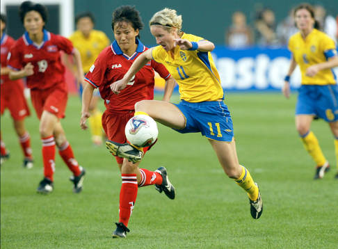 Victoria Svensson 1-0 för Sverige