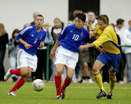 Jeremy Menez och Samir Nasri, Frankrike och Isak Dahlin,