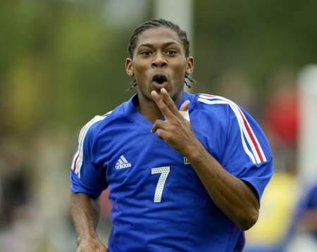 Fotboll, P16, Franck Songoo, Frankrike, jubel
