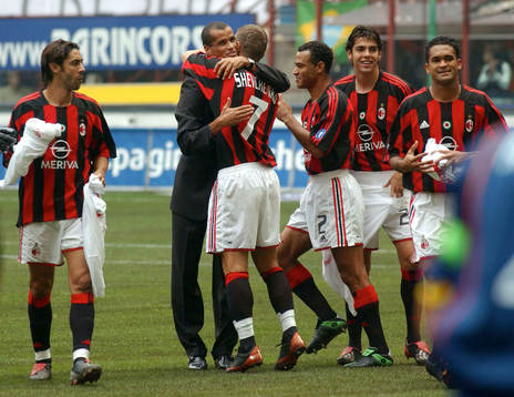 Rivaldo, Milan tar farväl av lagkamraterna (Shevchenko)