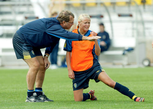 Per Hansson (tränare) och Josefine Öqvist