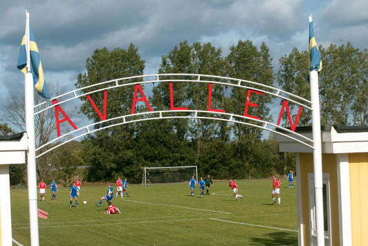 Åvallen, fotbollsplan, idrottplats, entré