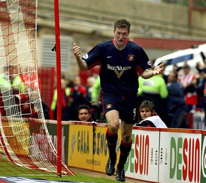 Målskytten Kevin Kyle, Sunderland, jubel