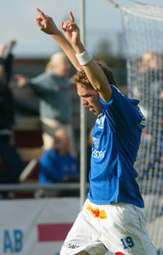 Patrik Redo, Trelleborg. Jubel