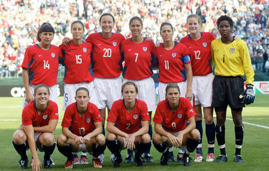 Fotboll, VM, Dam, Semifinal, USA, lagbild