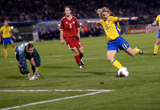 Victoria Svensson, Sverige, missar ett öppet läge mot