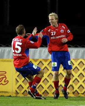 Mattias Lindström och Gustaf Andersson, Helsingborg, jubel