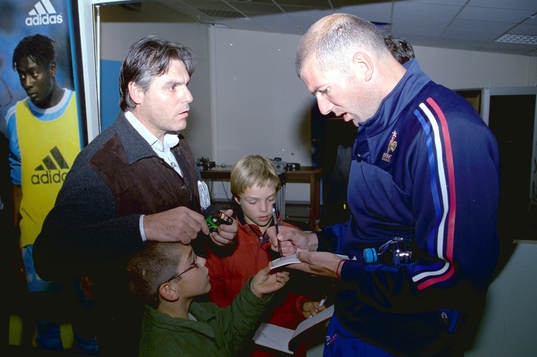Manuel AMOROS och Zinedine ZIDANE, Frankrike 98
