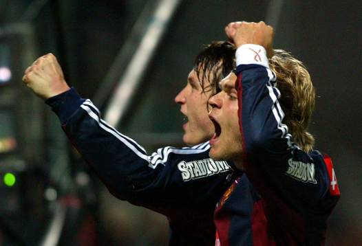 Kim Källström och Johan Arneng, Djurgården. Jubel
