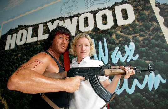 Victoria Svensson och Rambo i Hollywood