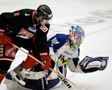 Stefan Liv, HV71 höll nollan och blev utsedd till matchens