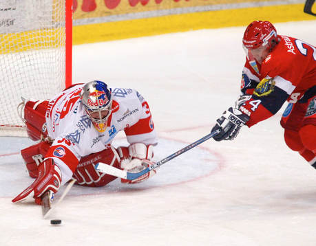 Kimmo Kapanen, målvakt, Timrå och Jörgen Bemström,