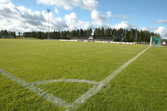 Fotboll, fotbollsplan, gräs, gräsplan, linjer, hörna
