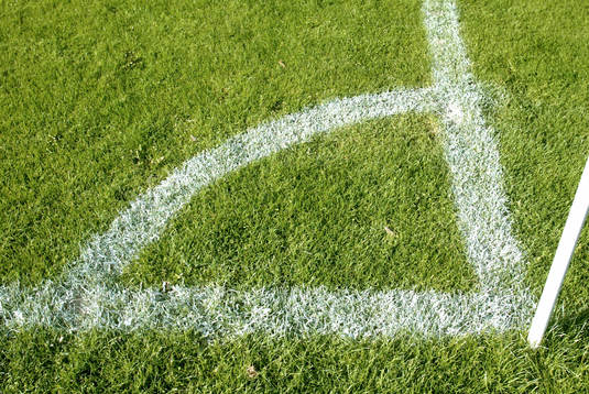 Fotboll, fotbollsplan, gräs, gräsplan, linjer, hörna
