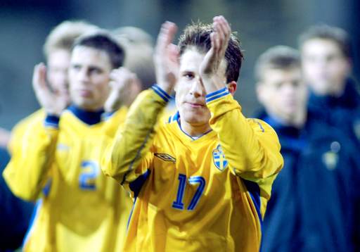 Jubel i svenska laget genom Tobias Hysén