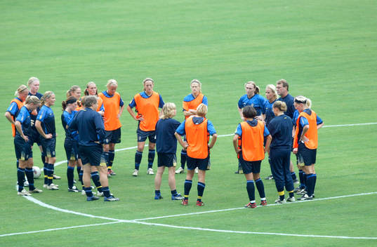 Fotboll, VM, Sverige, dam, förhands, genomgång på Home