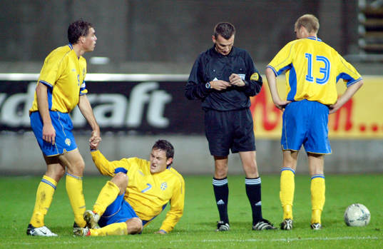 Johan Elmander, Stefan Ishizaki och Andreas Johansson,