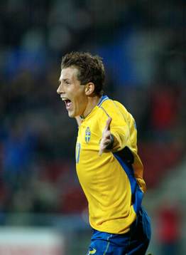 Jubel i svenska laget genom Tobias Hysén