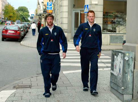 Mikael Nilsson och Michael Svensson på väg till