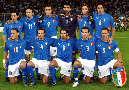 Fotboll, Italien, lagbild