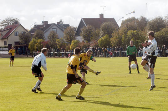 Sista matchen på Laholms idrottsplats