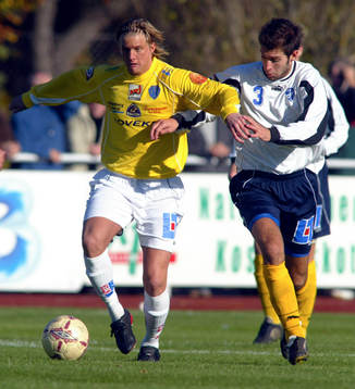 Andreas Drugge, lån från Elfsborg, håller undan för