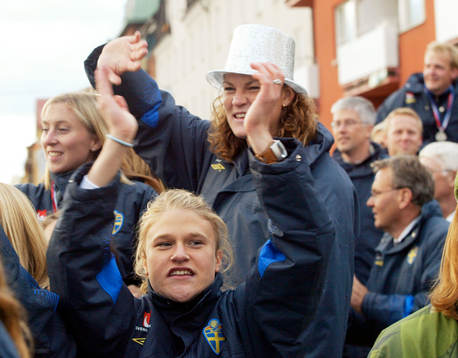 Frida Nordin och Caroline Jönsson, målvakt, Sverige