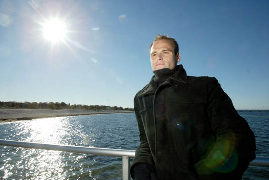 Thomas Olsson trivs i skenet av solen