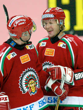 Tomi Kallio, Frölunda och Antti-Jussi Niemi jubel