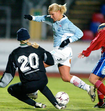 Fotboll. Dam, damallsvenskan,  Öster - Malmö FF. Heidi