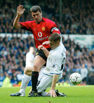 Roy Keane, Manchester United och James Milner, Leeds