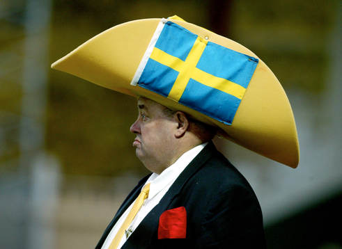 Festklädd IFK-supporter, men förgäves??? Supporter,
