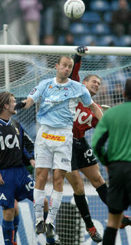 Jon Inge Höiland, Malmö och Bengt Andersson, målvakt,