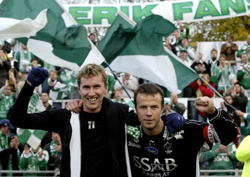 Två glada tvåmålsskyttar, Fredrik Bengtsson och Jimmy