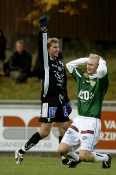 Tvåmålskytten  Fredrik Bengtsson, Brage, jubel