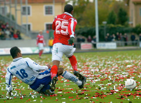 Dudu, Kalmar, Filip Apelstav, Norrköping. Glidtackling