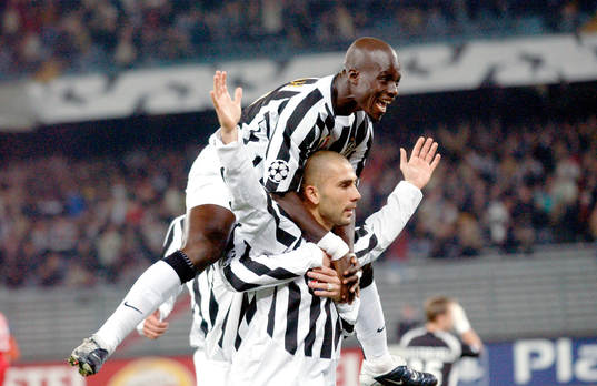 Di Vaio och Appiah, jubel