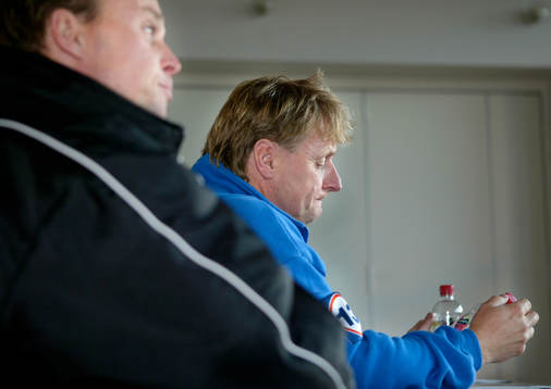 Ulf Larsson, tränare och  Anders Grimberg, tränare,